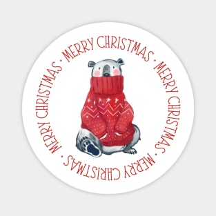 Fun Christmas Polar Bear Apparel Magnet